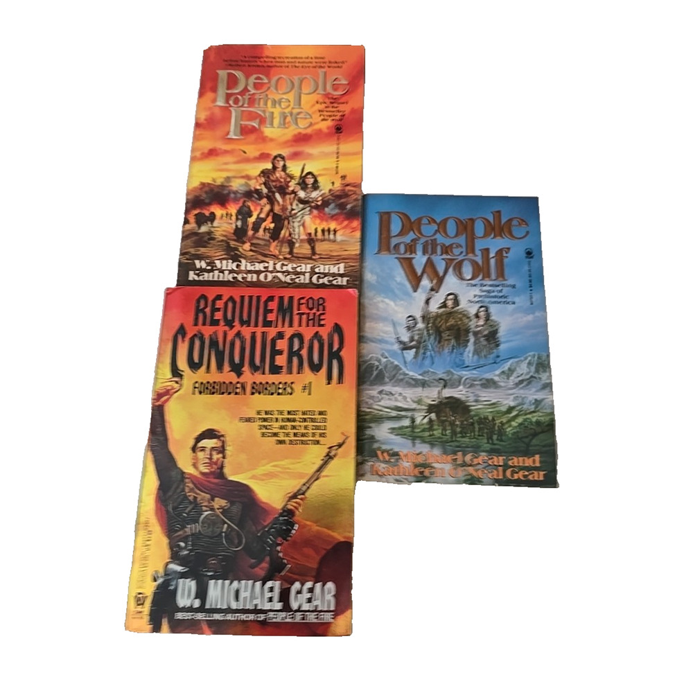 Lot of 3 W. Michael Gear & Kathleen O'Neal Gear Fiction Native Paperback Books